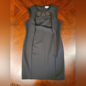 18W Calvin Klein Black & Gold Sheath Dress
